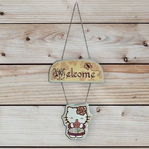 Sanrio Hello Kitty Y2K 2006 Sanrio Hanging Welcome Garden Sign
